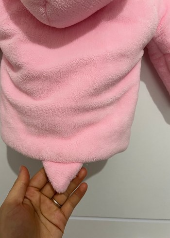 Kız Çocuk Pembe Kürklü Ceket - Görsel 6