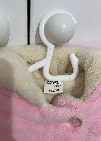 Kız Çocuk Pembe Kürklü Ceket - Görsel 2