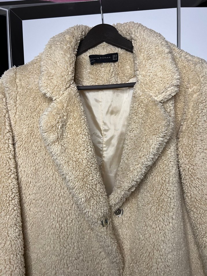 Dilvin peluş kaban bej - Görsel 3