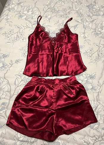 Bordo Kadın Gecelik Takımı - Görsel 11
