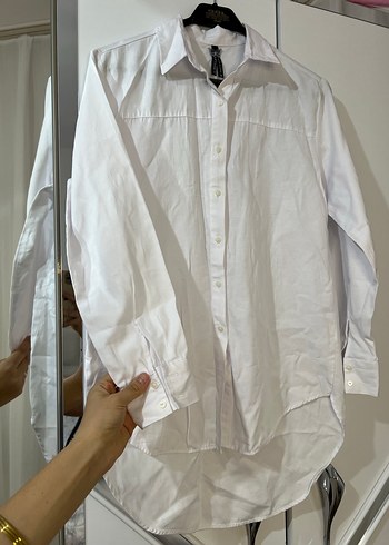Beyaz Keten Gömlek - Görsel 5
