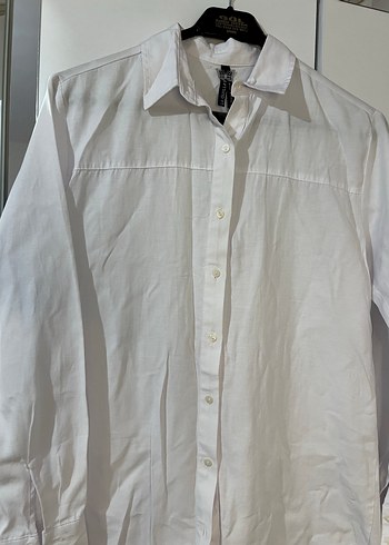 Beyaz Keten Gömlek - Görsel 2