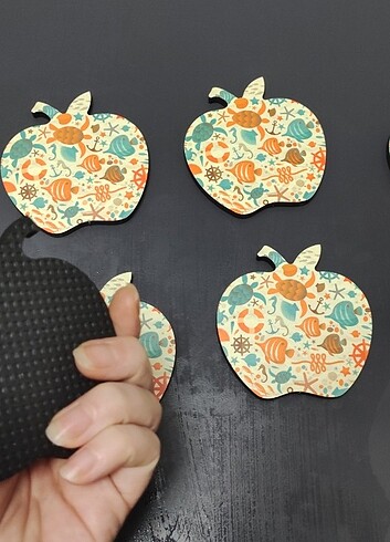 kaydırmazlı ahşap bardak altlığı  - Görsel 2