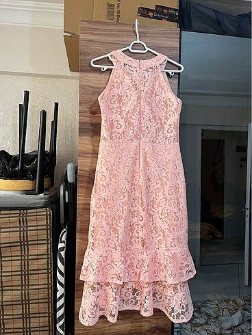 Güpür balık abiye kısa elbise - Görsel 2