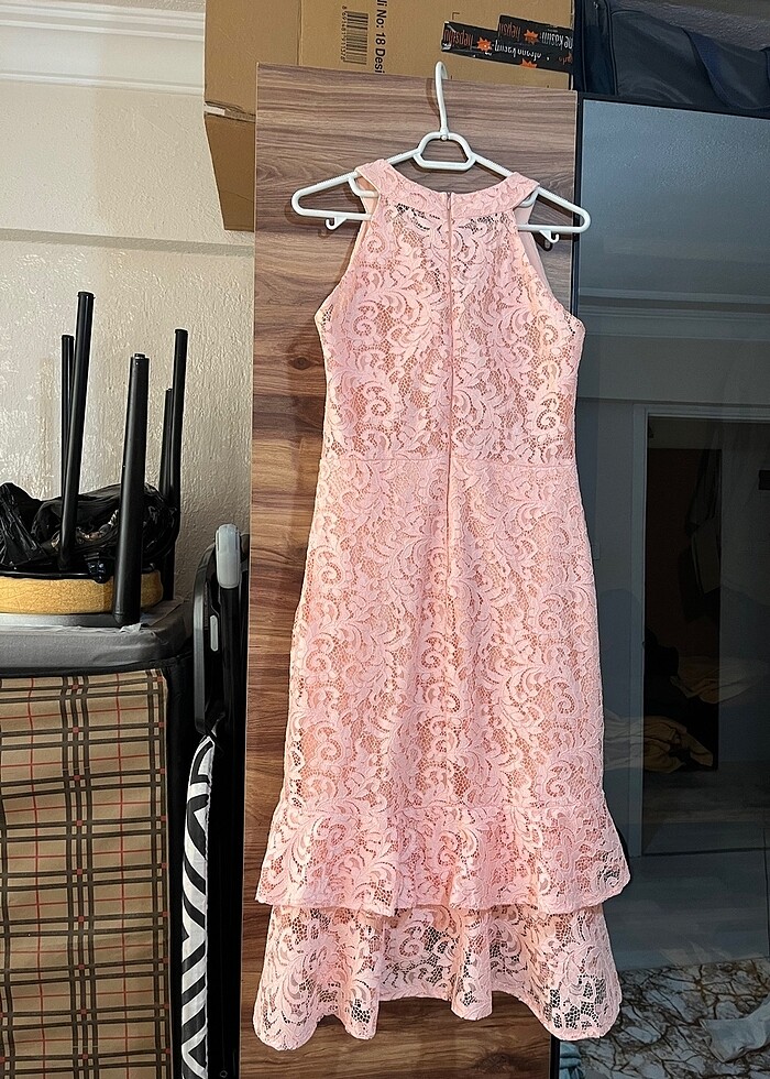 Güpür balık abiye kısa elbise - Görsel 2