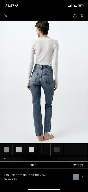 34 Beden Zara Pantolon