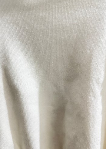 Beyaz Bohem Örgü Kadın Kazak - Görsel 3