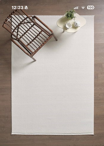 Krem Modern Düz Desenli Halı - Görsel 3