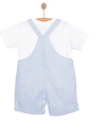 Mavi Nakışlı Bebek Erkek Tulum - Görsel 2