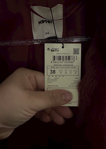 Bordo Kadın Midi Boy Kürk Detaylı Mont - Görsel 4