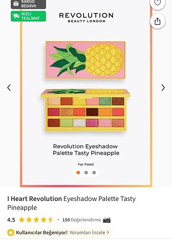 I Heart Revolution Tasty Pineapple Far Paleti