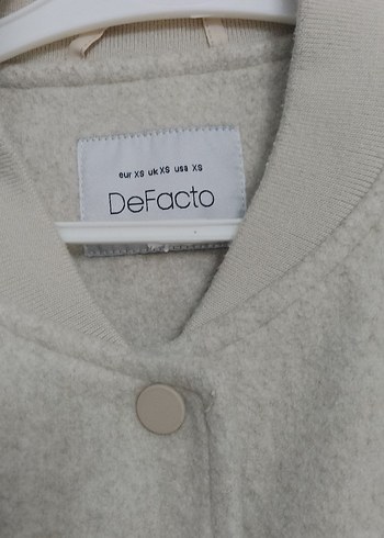 Defacto Bej Düğmeli Kadın Polar Ceket