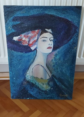 Mavi Drapeli Avant-Garde Bohem Tarzı Tablo