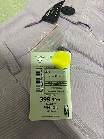 40 Beden Defacto kadın pantolon