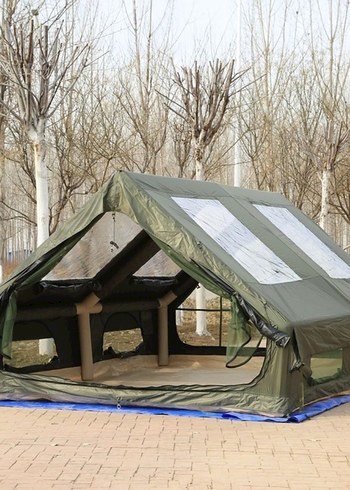 12 metrekare 4 mevsim soba çıkışlı şişme çadır - Görsel 3