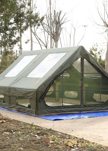 12 metrekare 4 mevsim soba çıkışlı şişme çadır - Görsel 4