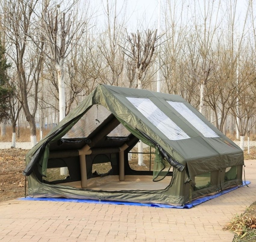 12 metrekare 4 mevsim soba çıkışlı şişme çadır - Görsel 3