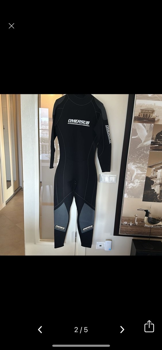 OMERSUN Siyah Fermuarlı Erkek Dalış kıyafeti - Görsel 2