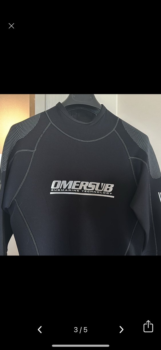 OMERSUN Siyah Fermuarlı Erkek Dalış kıyafeti - Görsel 3