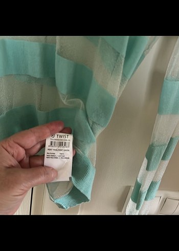 TWİST Turkuaz Transparan  Kadın Kazak - Görsel 4