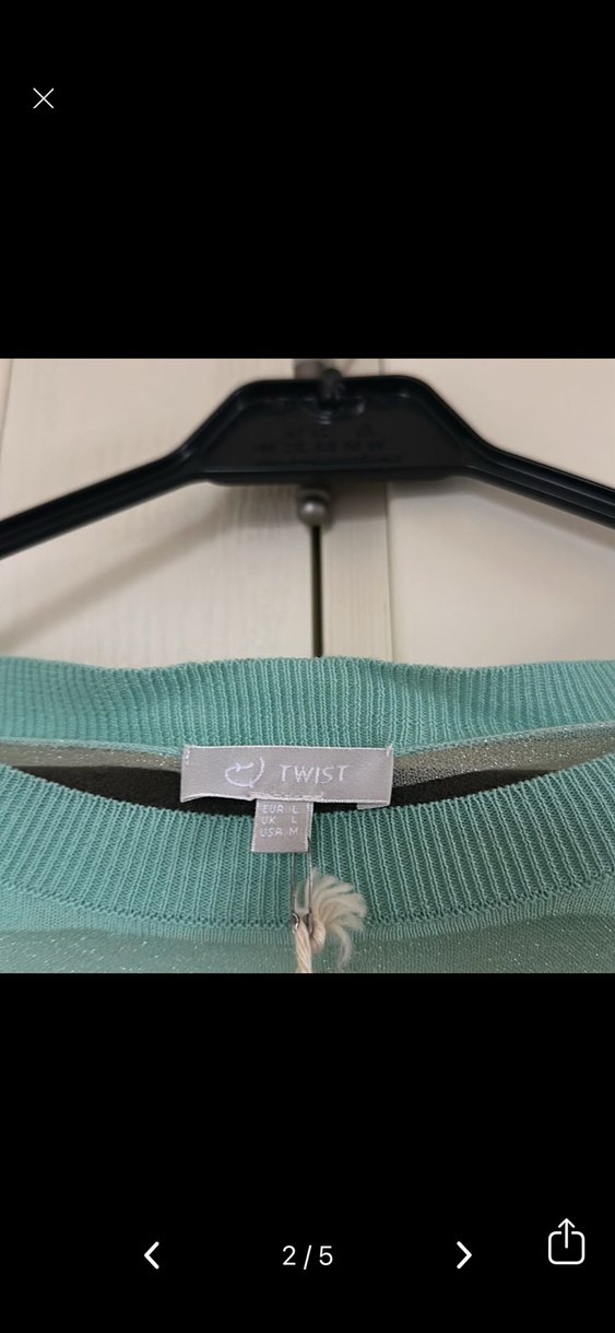 TWİST Turkuaz Transparan  Kadın Kazak - Görsel 2