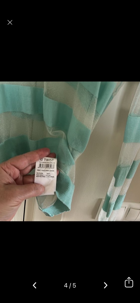 TWİST Turkuaz Transparan  Kadın Kazak - Görsel 4