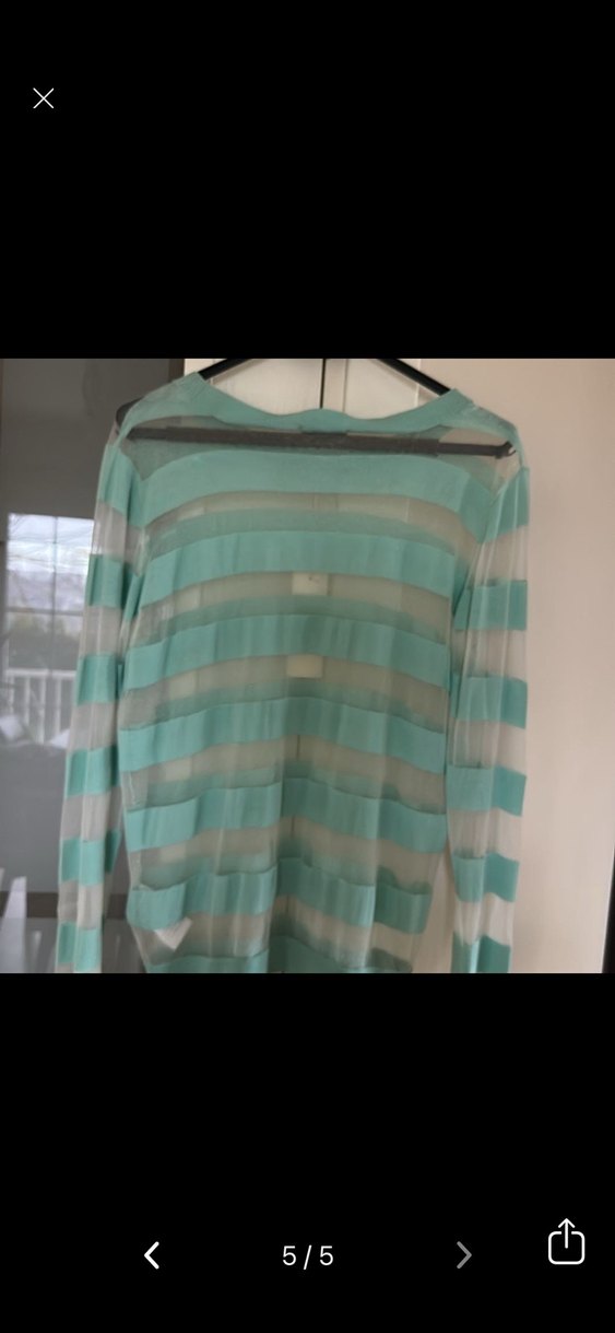 TWİST Turkuaz Transparan  Kadın Kazak - Görsel 5