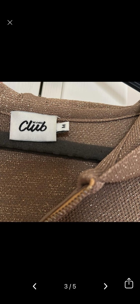 BEYMEN Kadın Taba Örgü Kapüşonlu simli kalın ceket - Görsel 2