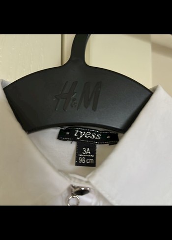 TYESS Kız Çocuk Zincir Detaylı Beyaz Gömlek Body - Görsel 4