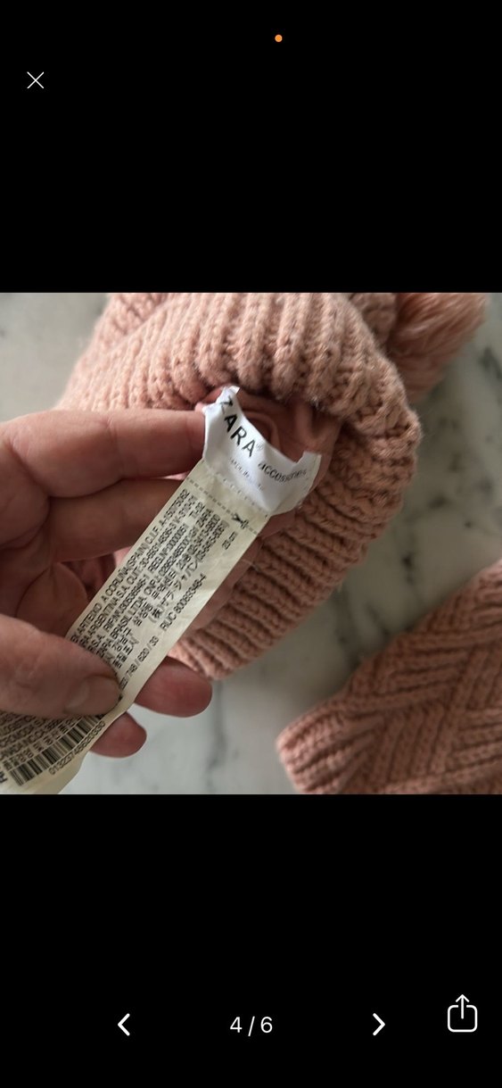 ZARA Pembe Örgü Çocuk Bere ve Boyunluk Seti - Görsel 4