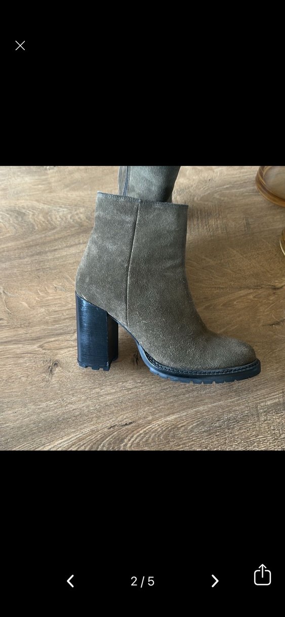 İNCİ SÜET BOT YEŞİL - Görsel 5