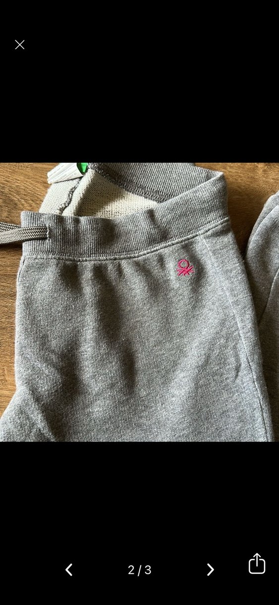 BENETTON Gri Rahat Kesim Kız çocuk Eşofman Altı 13-14 yaş - Görsel 2
