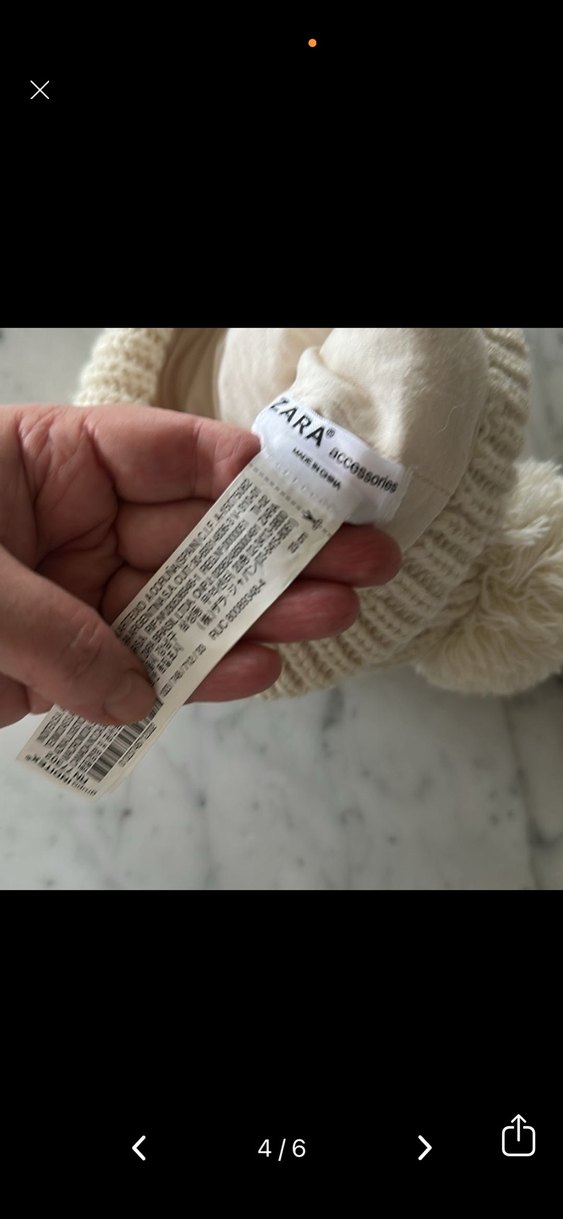 ZARA Kız çocuk krem renk Örgü Bere ve Boyunluk Seti - Görsel 3