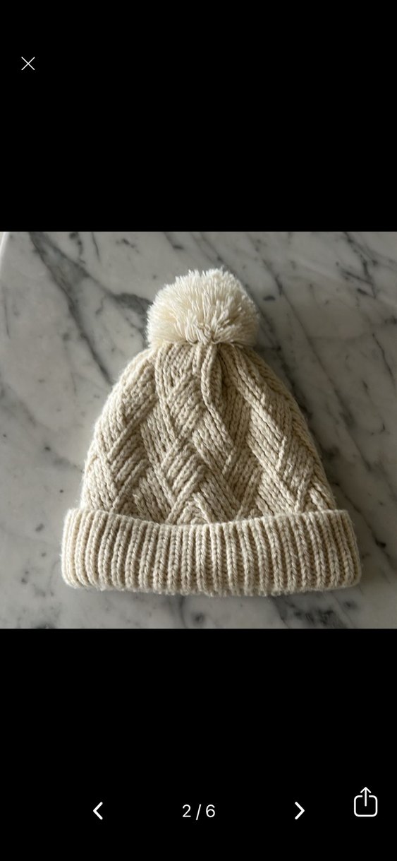 ZARA Kız çocuk krem renk Örgü Bere ve Boyunluk Seti - Görsel 2