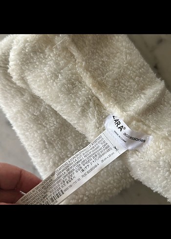 ZARA Gri-krem Kız çocuk Örgü Çocuk Bere ve Boyunluk Seti - Görsel 8