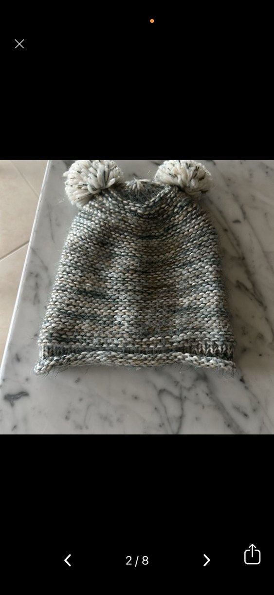 ZARA Gri-krem Kız çocuk Örgü Çocuk Bere ve Boyunluk Seti - Görsel 4