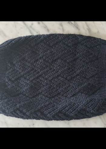 ZARA lacivert Kız çocuk Örgü Bere ve Boyunluk Seti - Görsel 6