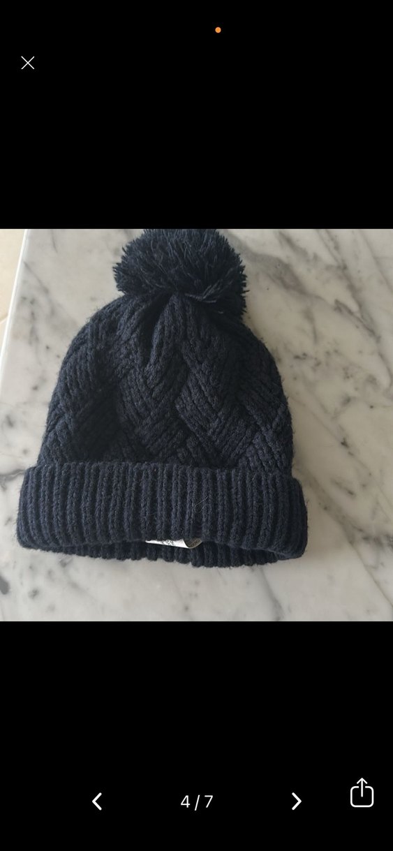 ZARA lacivert Kız çocuk Örgü Bere ve Boyunluk Seti - Görsel 4