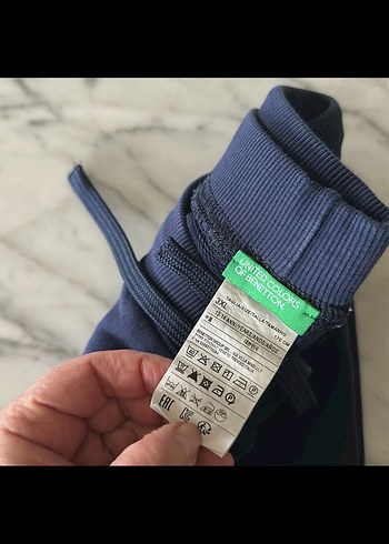 BENETTON Lacivert Rahat Kesim kız çocuk Eşofman Altı 13-14 yaş - Görsel 3