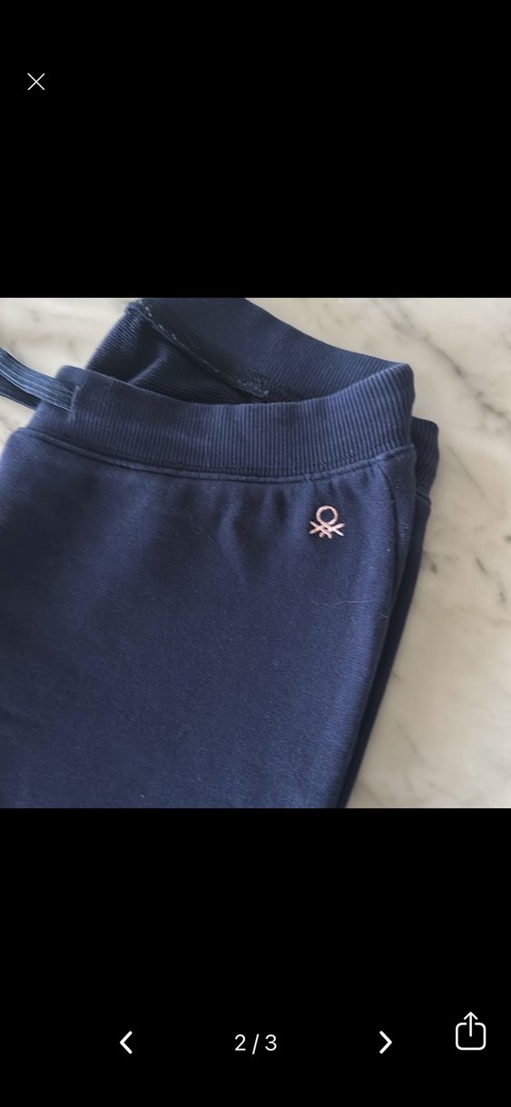 BENETTON Lacivert Rahat Kesim kız çocuk Eşofman Altı 13-14 yaş - Görsel 2