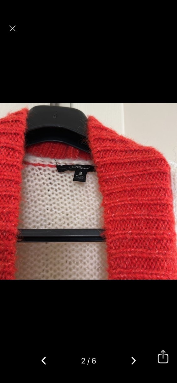 MAVİ Renkli Uzun Örgü Kadın Hırka - Görsel 2