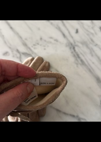 MORE&MORE Bej Süet Kadın Eldiveni 1 numara - Görsel 3