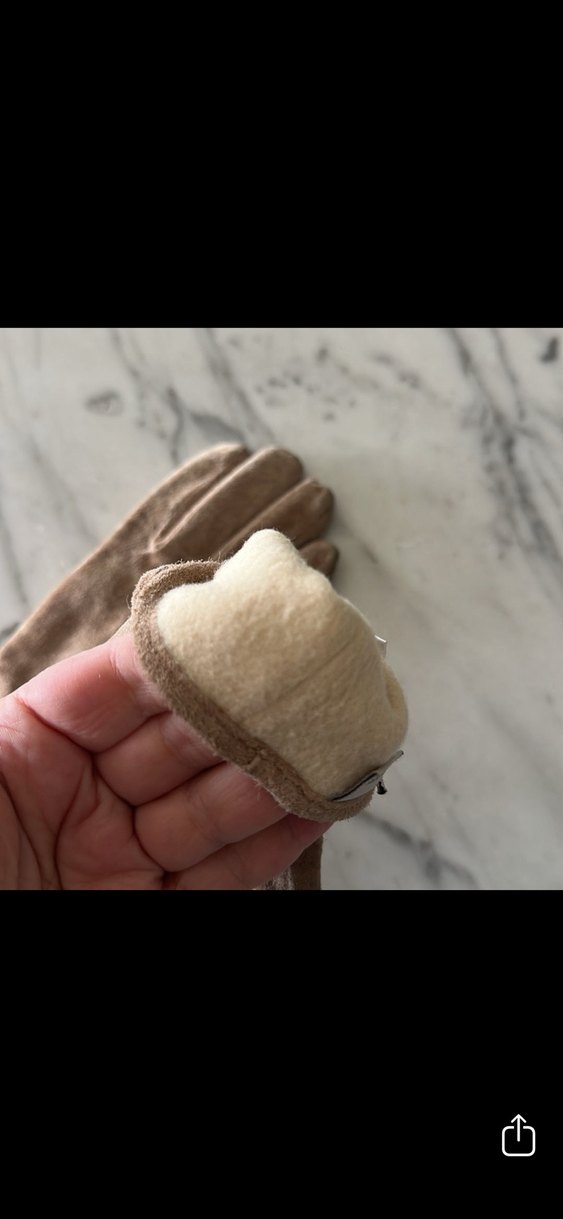 MORE&MORE Bej Süet Kadın Eldiveni 1 numara - Görsel 4