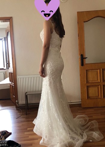 Beyaz balık gelinlik - Görsel 6