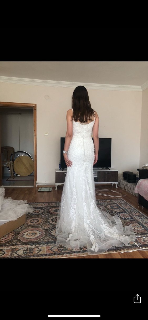 Beyaz balık gelinlik - Görsel 4