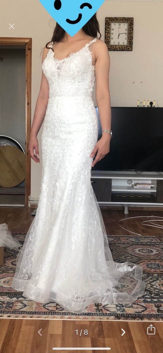 Beyaz balık gelinlik - Görsel 5