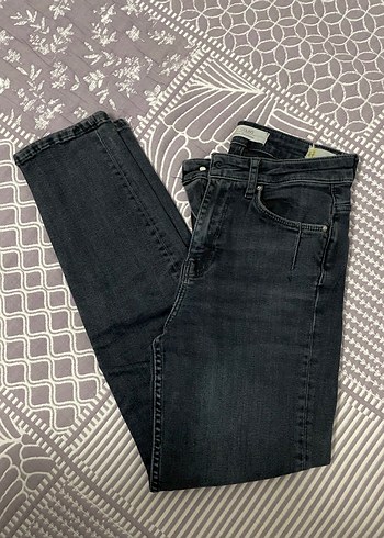 Gri Kadın Denim Pantolon - Regular Fit