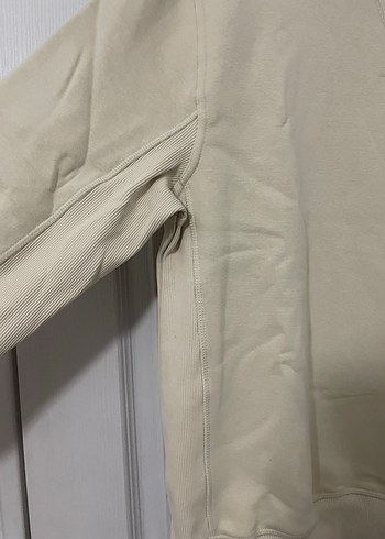 s Beden Kadın Beyaz Pamuklu Salaş Sweatshirt