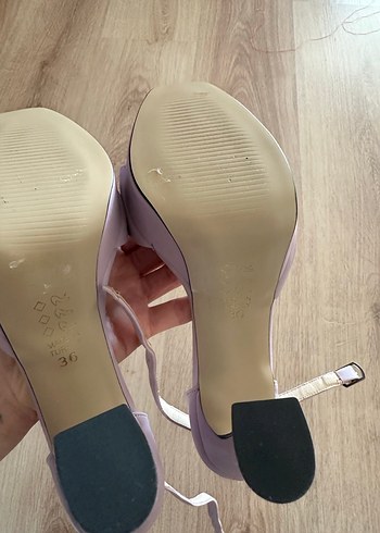 Mor Tokalı Kadın Topuklu Ayakkabı - Görsel 5