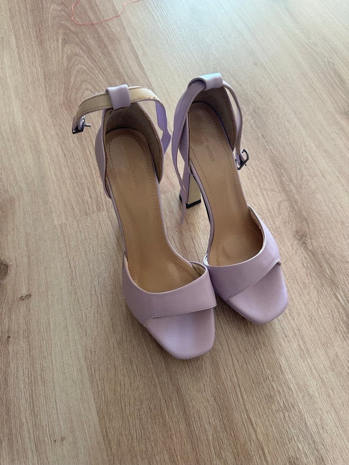 Mor Tokalı Kadın Topuklu Ayakkabı - Görsel 3
